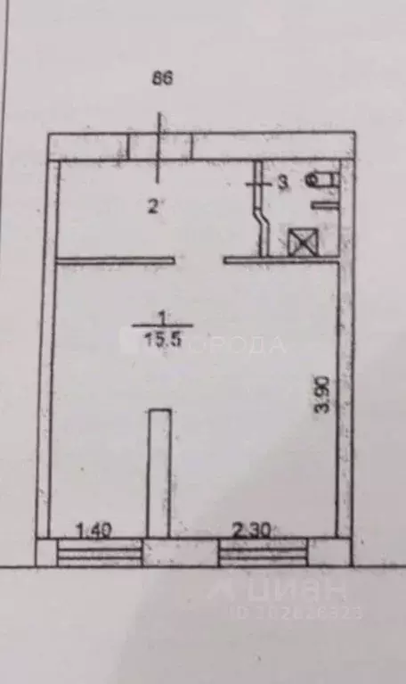 2-к кв. Томская область, Томск ул. Сергея Лазо, 12/1 (21.8 м) - Фото 2