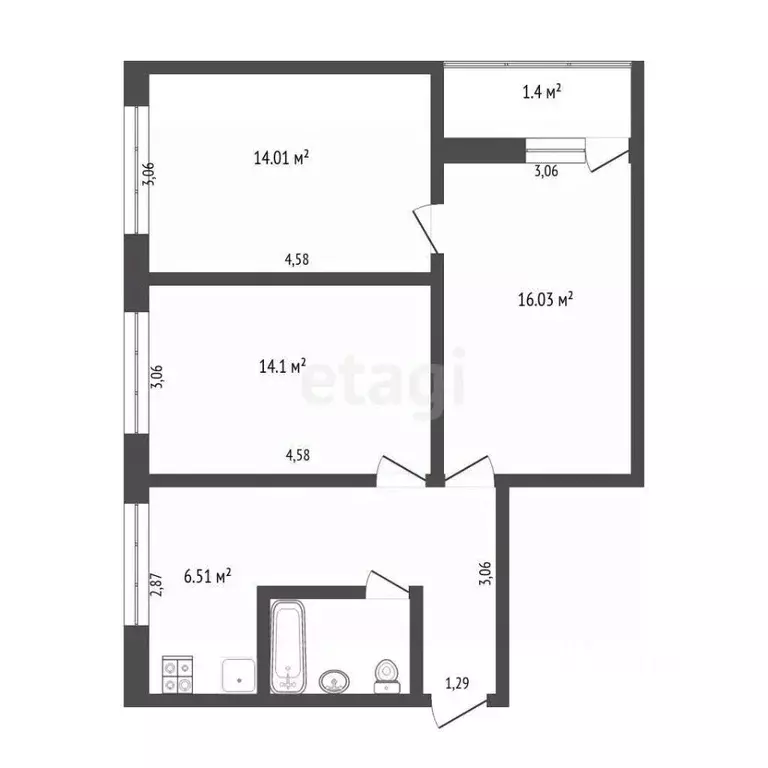 3-к кв. Мордовия, Саранск ул. Фридриха Энгельса, 3 (64.0 м) - Фото 0