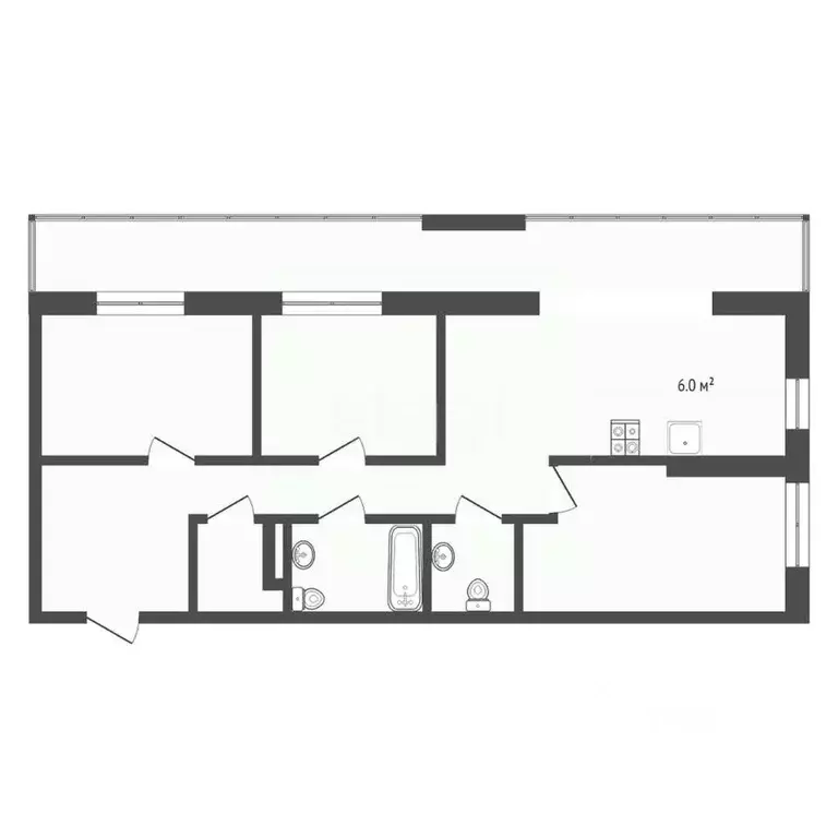 3-к кв. Тюменская область, Тюмень ул. Газовиков, 73 (91.0 м) - Фото 2