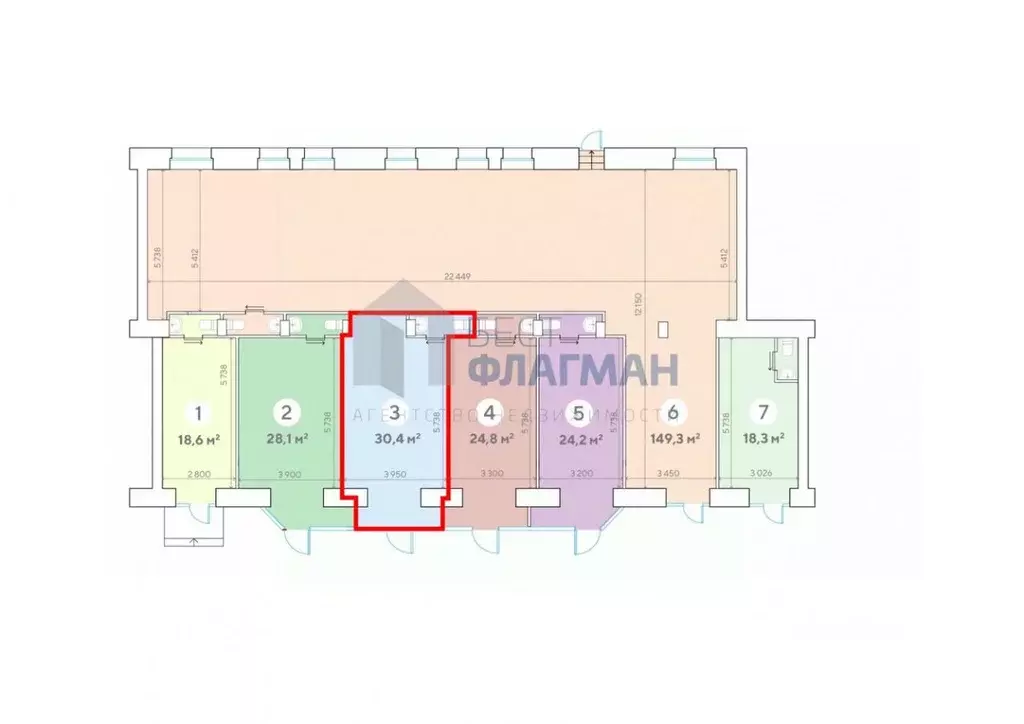 Помещение свободного назначения в Москва Ленинский просп., 62/1 (30 м) - Фото 2
