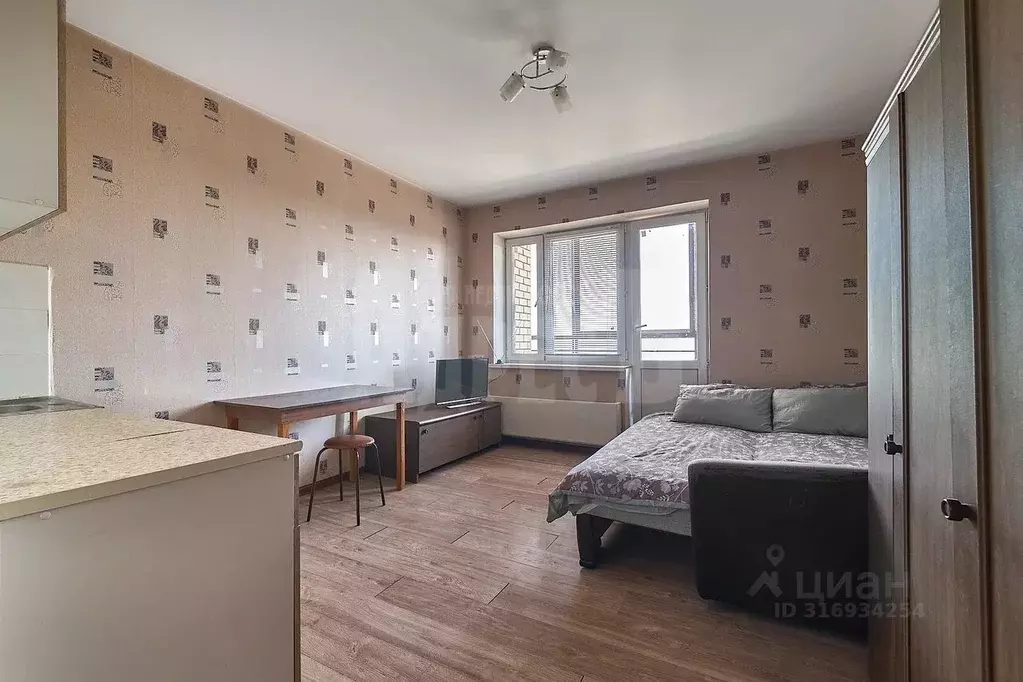 Студия Калужская область, Обнинск ул. Курчатова, 27/1 (23.7 м) - Фото 0