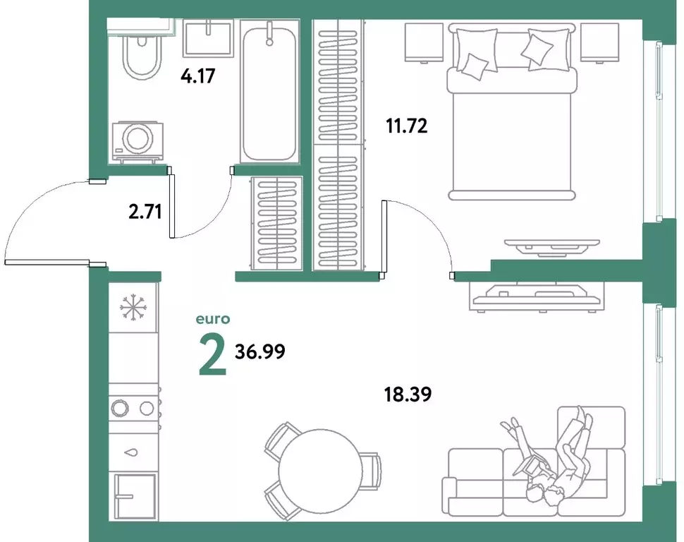 2-к кв. Свердловская область, Екатеринбург муниципальное образование, ... - Фото 1