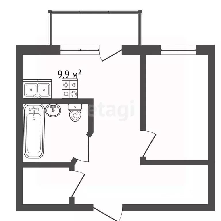 2-к кв. Алтайский край, Барнаул Балтийская ул., 103 (44.4 м) - Фото 2