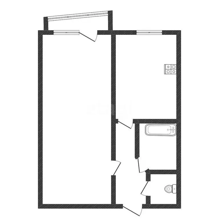 1-комнатная квартира: Черкесск, улица Лободина, 70 (31.8 м) - Фото 2