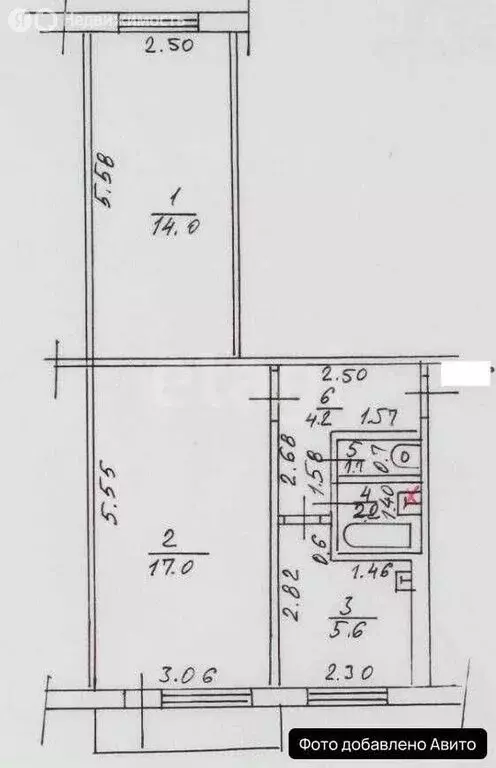 2-комнатная квартира: Барнаул, улица Островского, 48 (45 м) - Фото 1