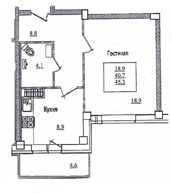 1-к кв. Псковская область, Псковский район, Писковичская волость, д. ... - Фото 2