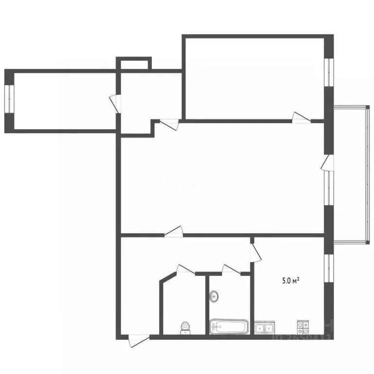 3-к кв. Севастополь просп. Генерала Острякова, 36 (59.6 м) - Фото 2