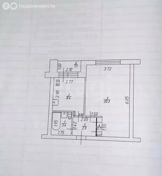 1-комнатная квартира: Казань, улица Восстания, 121А (35.6 м) - Фото 1