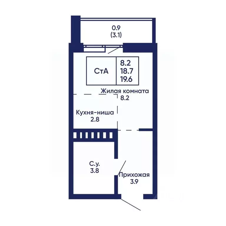 Студия Новосибирская область, Новосибирск Горизонт жилой комплекс ... - Фото 0