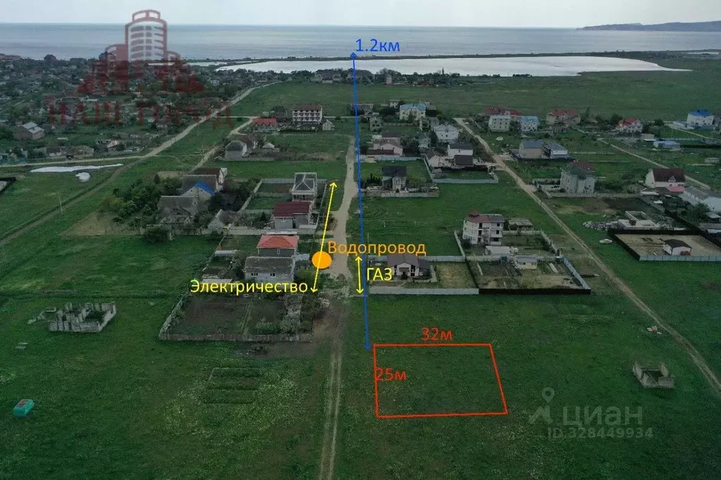 Участок в Крым, Феодосия муниципальный округ, Приморский пгт ул. ... - Фото 1