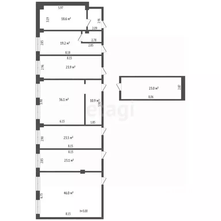 Офис в Чувашия, Чебоксары просп. Ленина, 54 (235 м) - Фото 2