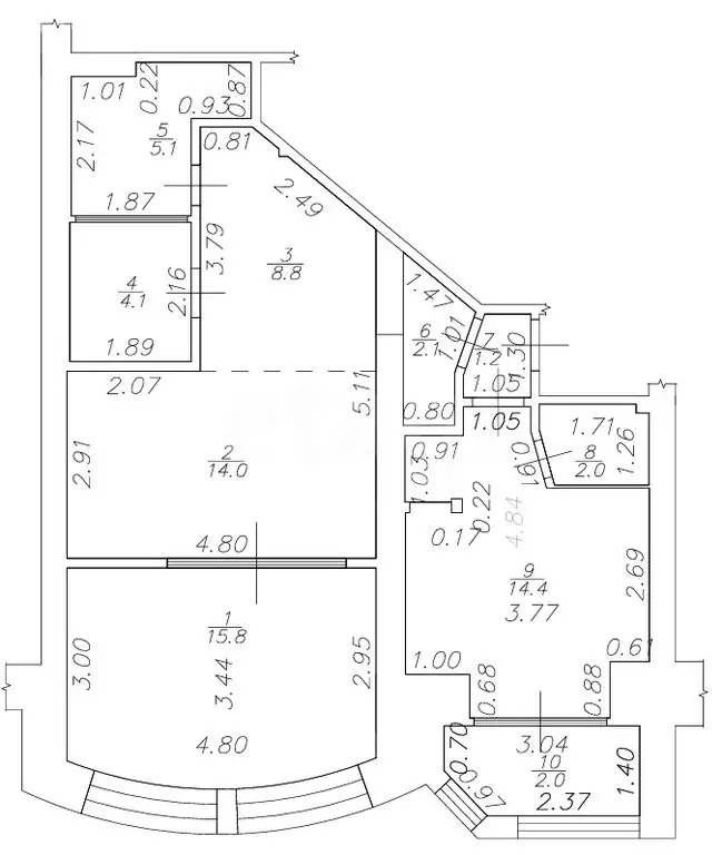2-комнатная квартира: Казань, улица Столярова, 3 (68 м) - Фото 1