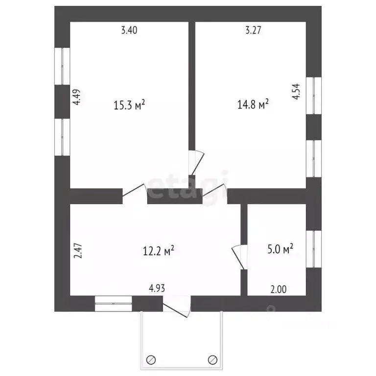 Дом в Крым, Бахчисарай ул. Македонского, 81 (47 м) - Фото 2