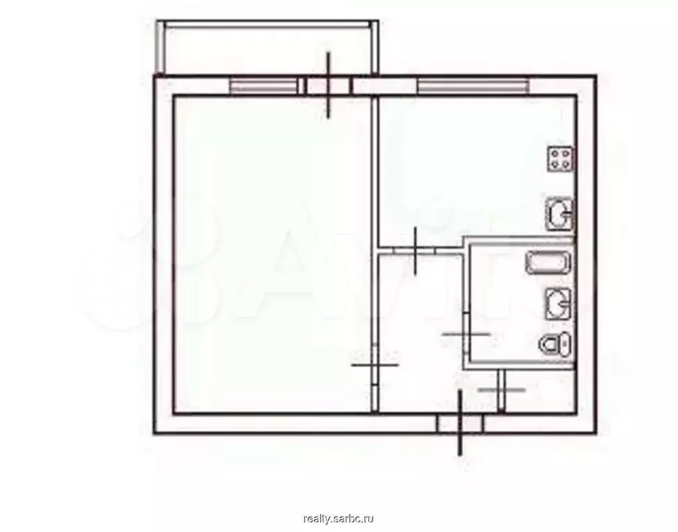 1-к. квартира, 40 м, 2/9 эт. - Фото 0