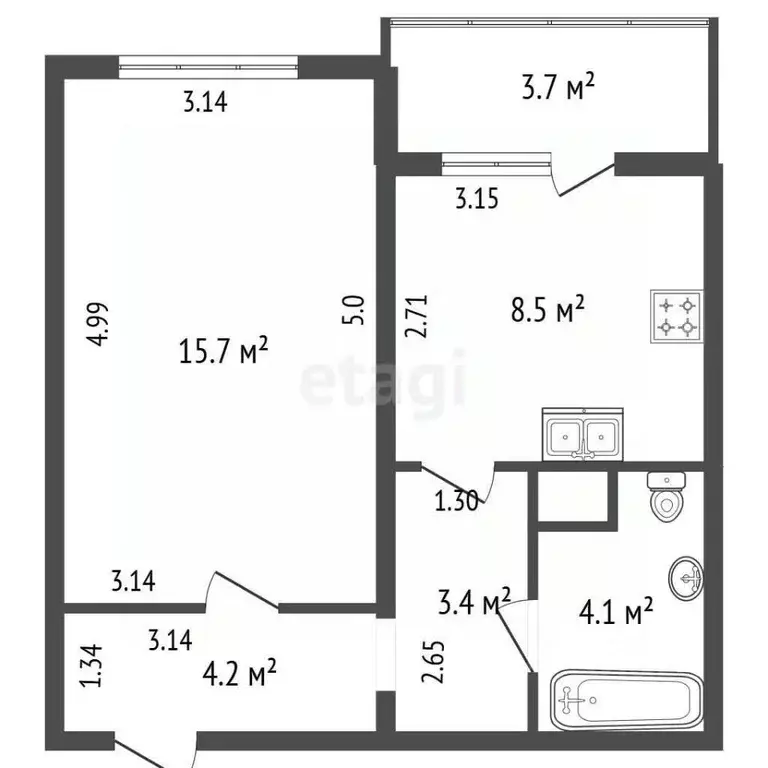 1-к кв. Санкт-Петербург просп. Маршака, 28к1 (35.9 м) - Фото 2