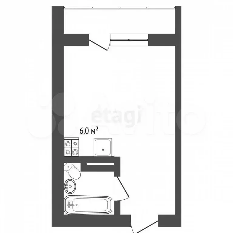 Квартира-студия, 22,8 м, 9/15 эт. - Фото 0