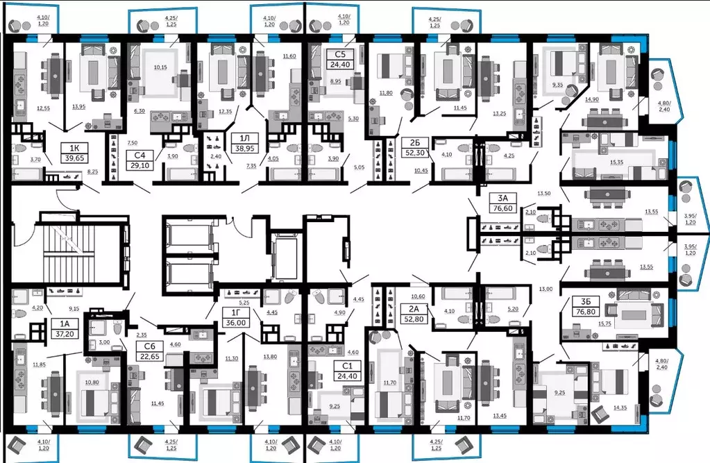 2-к кв. Ростовская область, Ростов-на-Дону Донской Арбат 2 жилой ... - Фото 2