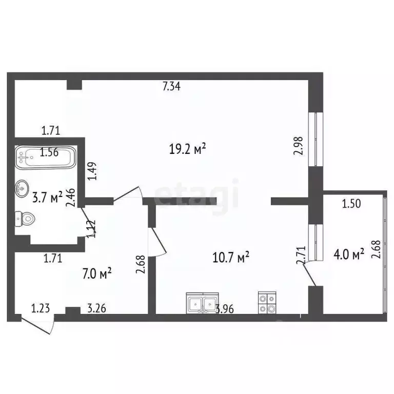1-к кв. Саха (Якутия), Якутск ул. Жорницкого, 7/12 (40.6 м) - Фото 2