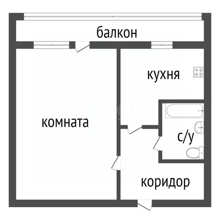 1-к кв. Курганская область, Курган Заозерный жилрайон, 7-й мкр, 26 ... - Фото 2