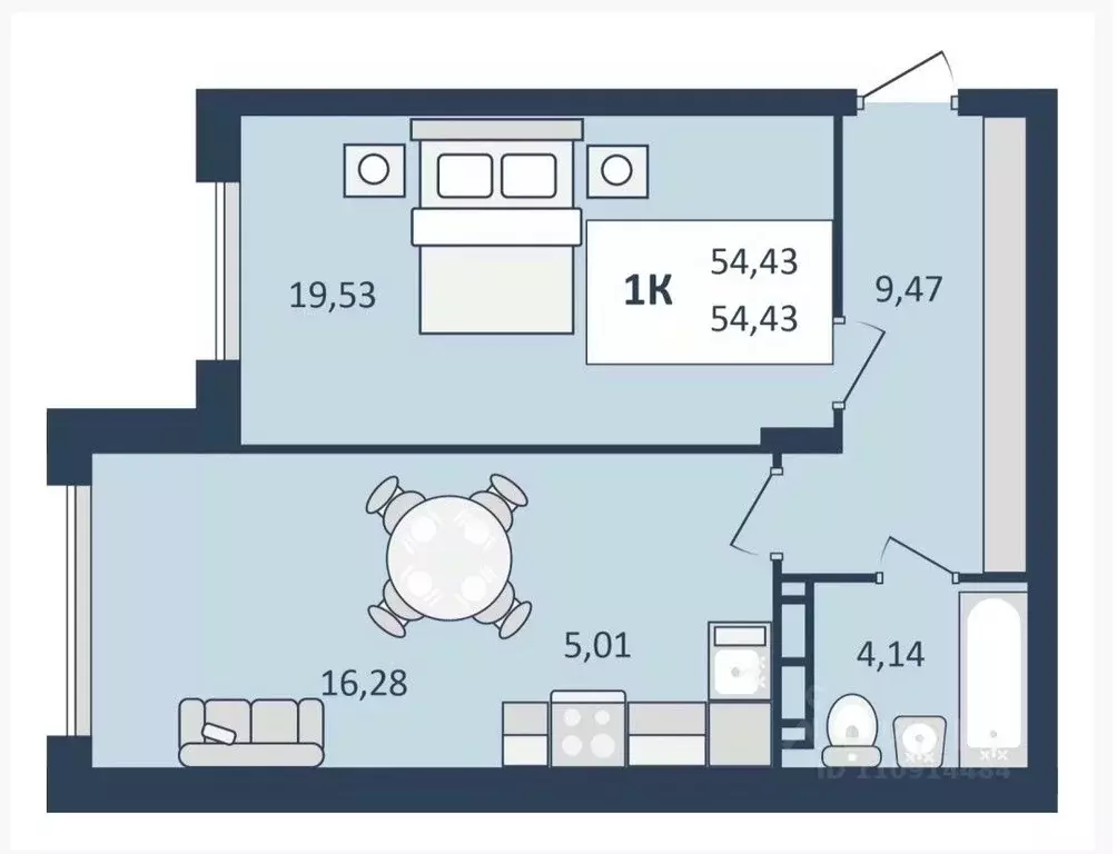 1-к кв. Ставропольский край, Кисловодск  (54.43 м) - Фото 0