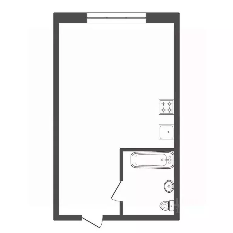 Студия Красноярский край, Красноярск Новая ул., 34 (18.0 м) - Фото 2