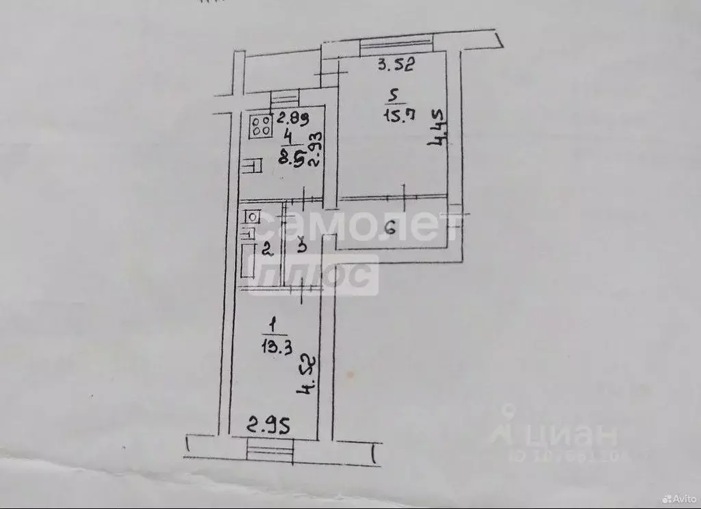 2-к кв. Липецкая область, Липецк Юношеская ул., 18 (50.7 м) - Фото 1