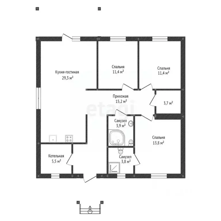 Дом в Башкортостан, с. Кармаскалы  (100 м) - Фото 2