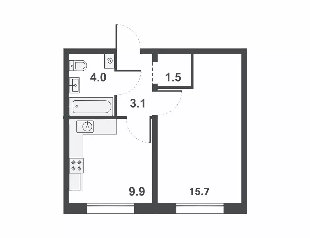 1-комнатная квартира: Киров, Прибрежный бульвар, 6 (34.2 м) - Фото 0
