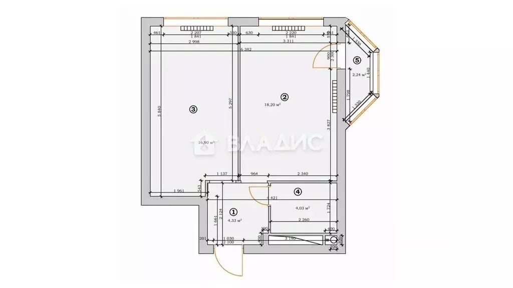 1-к кв. Воронежская область, Воронеж ул. Карла Маркса, 67/2 (43.6 м) - Фото 2