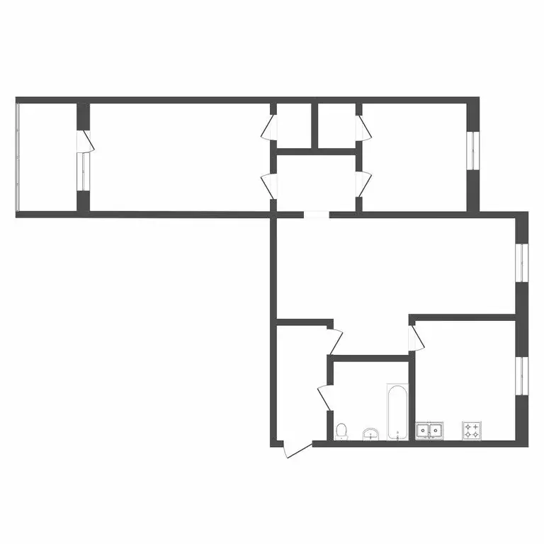 3-комнатная квартира: Тюмень, улица Республики, 169 (53.4 м) - Фото 1