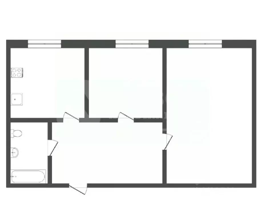 2-к кв. Тюменская область, Тюмень ул. Жуковского, 84к1 (53.8 м) - Фото 2