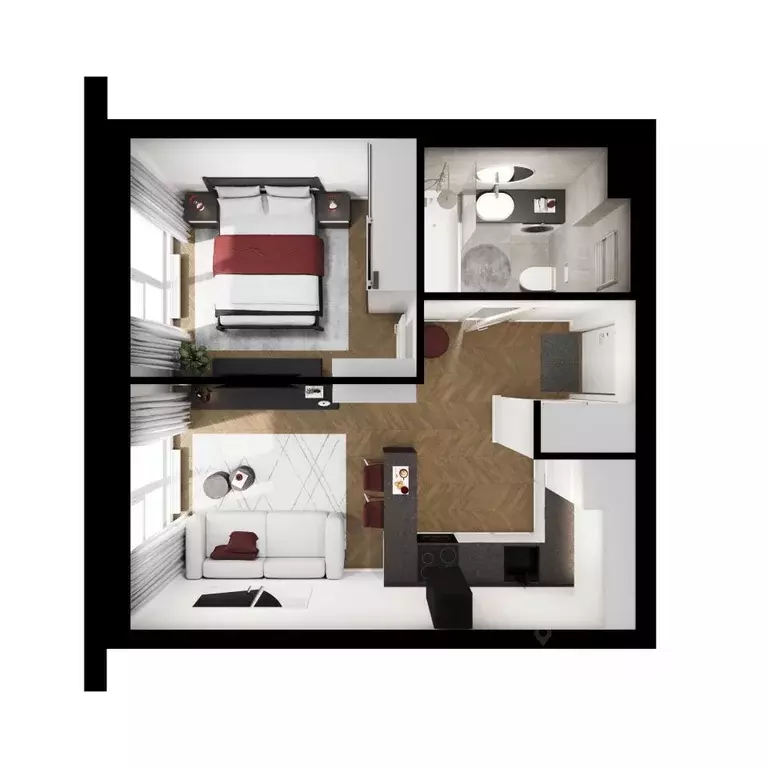 1-к кв. Московская область, Ленинский городской округ, Боброво пгт ... - Фото 2