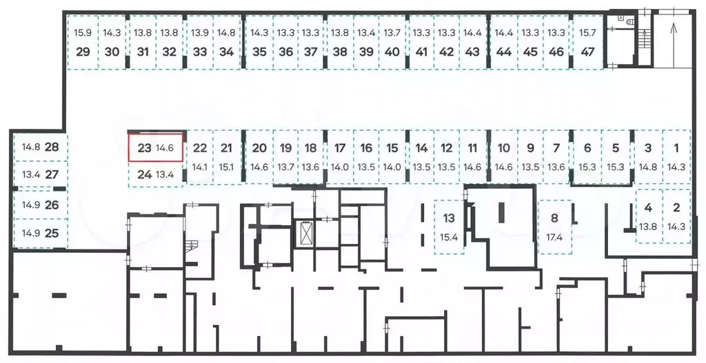 Машиноместо, 15 м - Фото 1