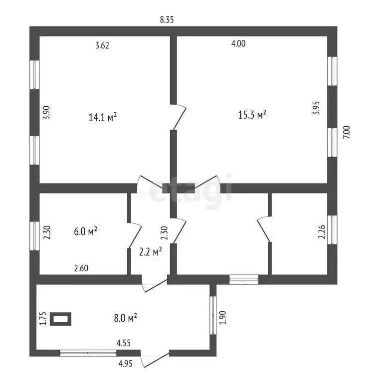 Дом в Прохладный, Промышленная улица (47.1 м) - Фото 2