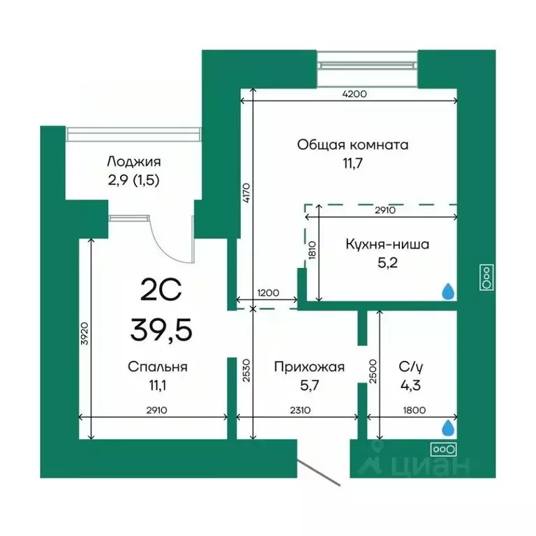 2-к кв. Алтайский край, Барнаул Просторная ул., 390к2 (39.5 м) - Фото 1