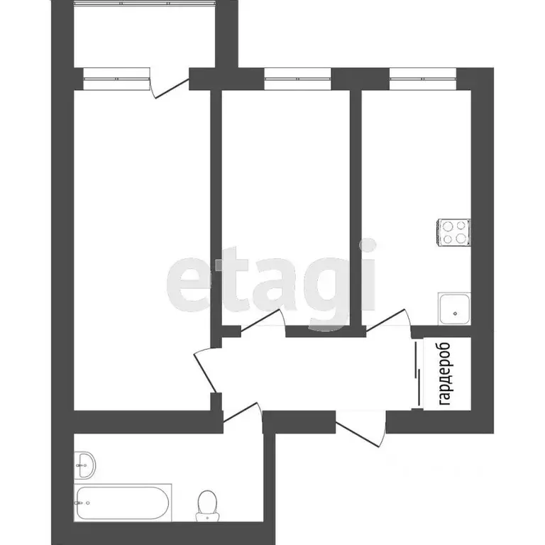 2-к кв. Ростовская область, Батайск ул. Северная Звезда, 2к1 (46.6 м) - Фото 1