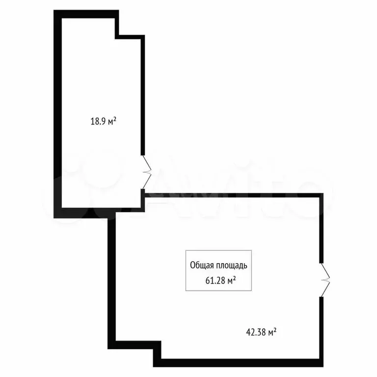 Продам помещение свободного назначения, 61.28 м - Фото 1