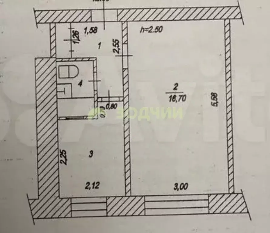 1-к кв. Чувашия, Чебоксары ул. Магницкого, 20 (27.9 м) - Фото 1