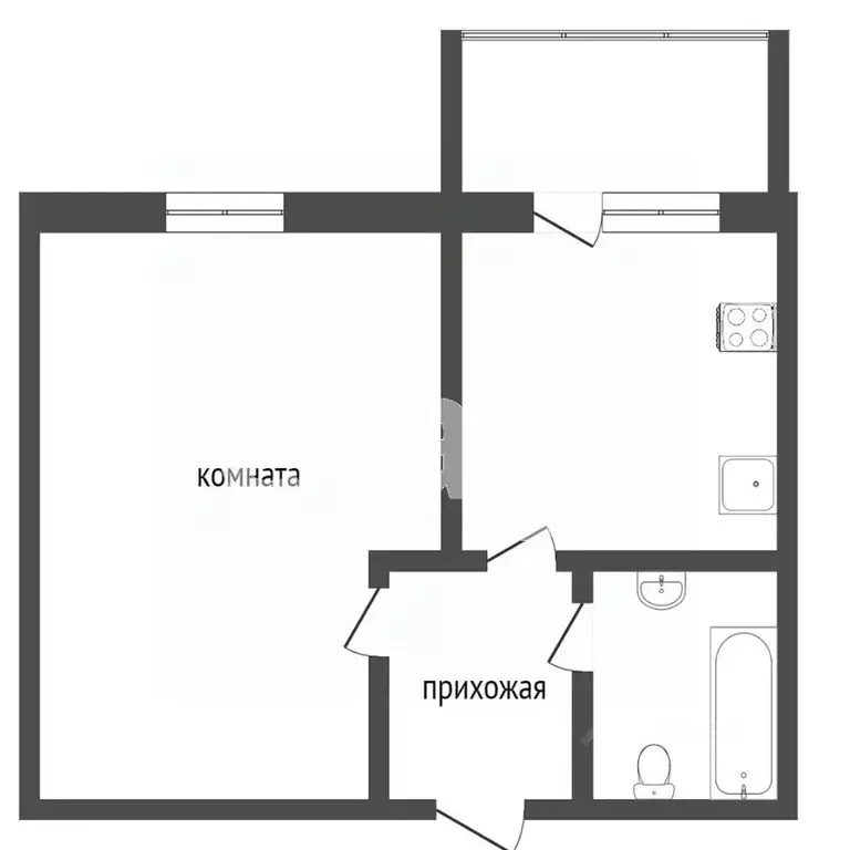 1-к кв. Тамбовская область, Тамбовский муниципальный округ, д. Крутые ... - Фото 1