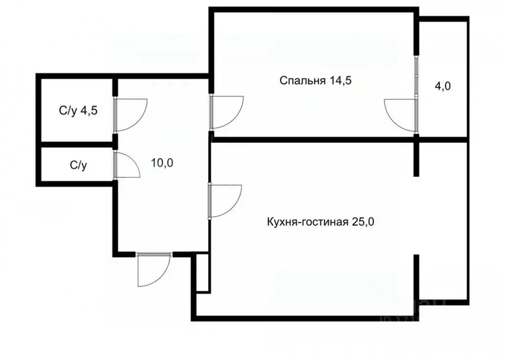 1-к кв. Тюменская область, Тюмень ул. Николая Зелинского, 5 (48.0 м) - Фото 1