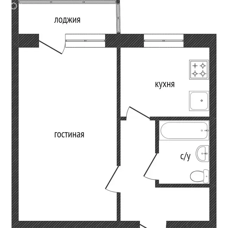 1-комнатная квартира: Миасс, проспект Октября, 69 (33 м) - Фото 0