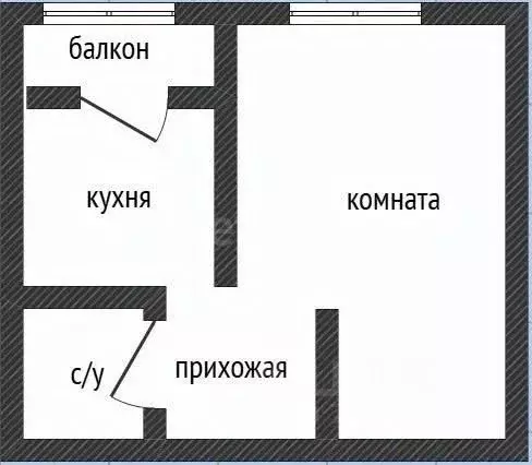 1-к кв. Оренбургская область, Оренбург Пролетарская ул., 288/2 (38.0 ... - Фото 2