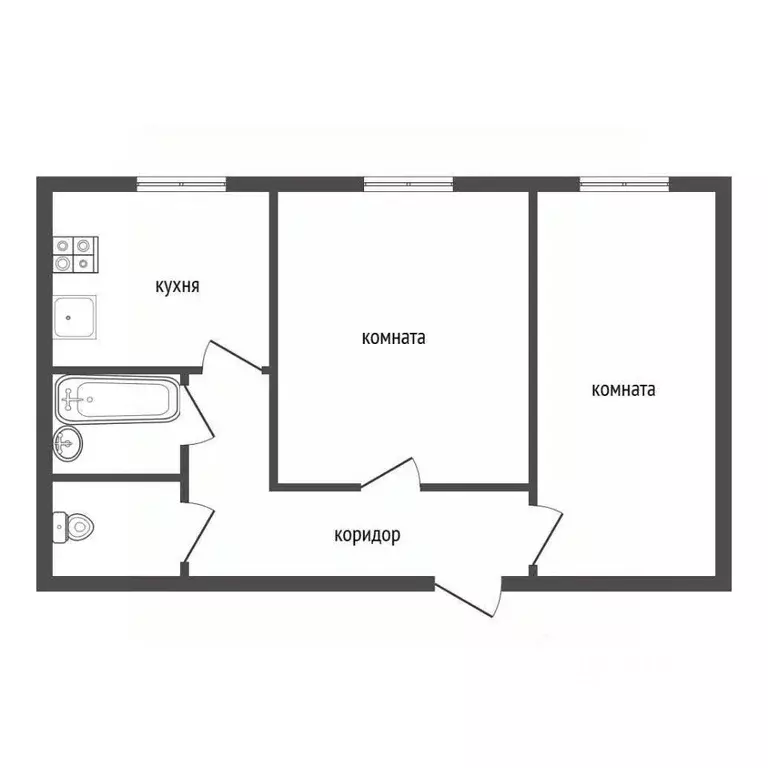 2-к кв. Воронежская область, Воронеж Политехнический пер., 2 (52.5 м) - Фото 2