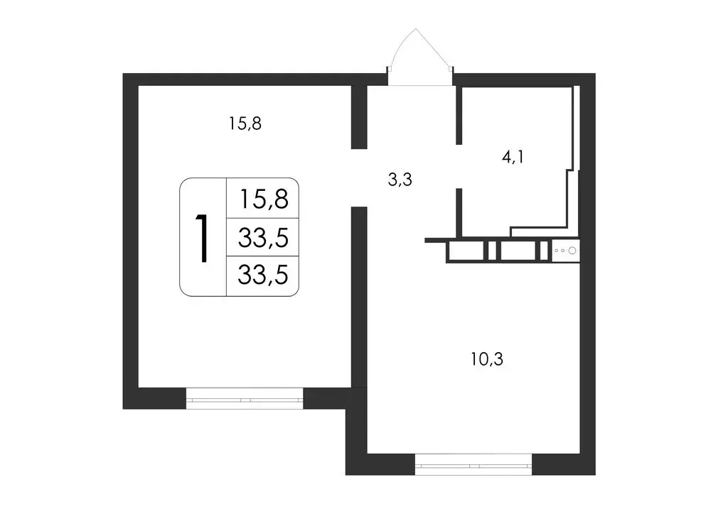 1-комнатная квартира: Воронеж, улица Шишкова, 140Б/21 (33.5 м) - Фото 0