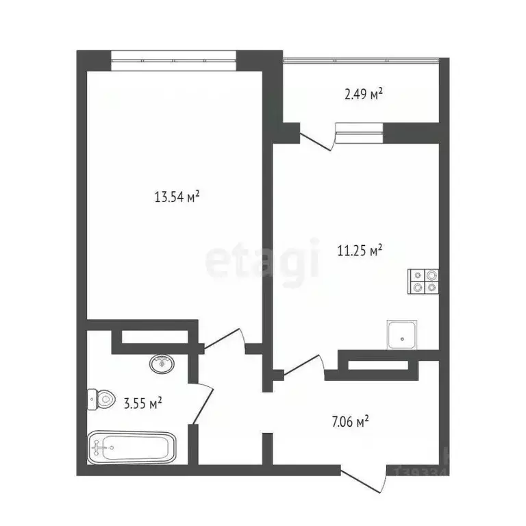 1-к кв. Тюменская область, Тюмень ул. Вадима Бованенко, 4 (35.4 м) - Фото 0