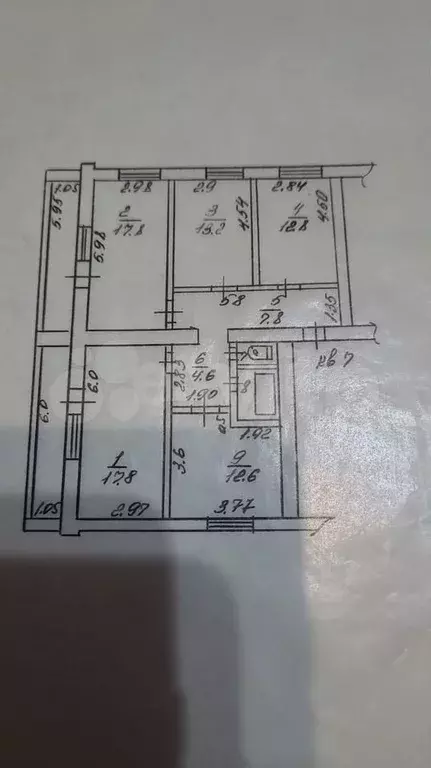 4-к. квартира, 97,7 м, 4/6 эт. - Фото 0