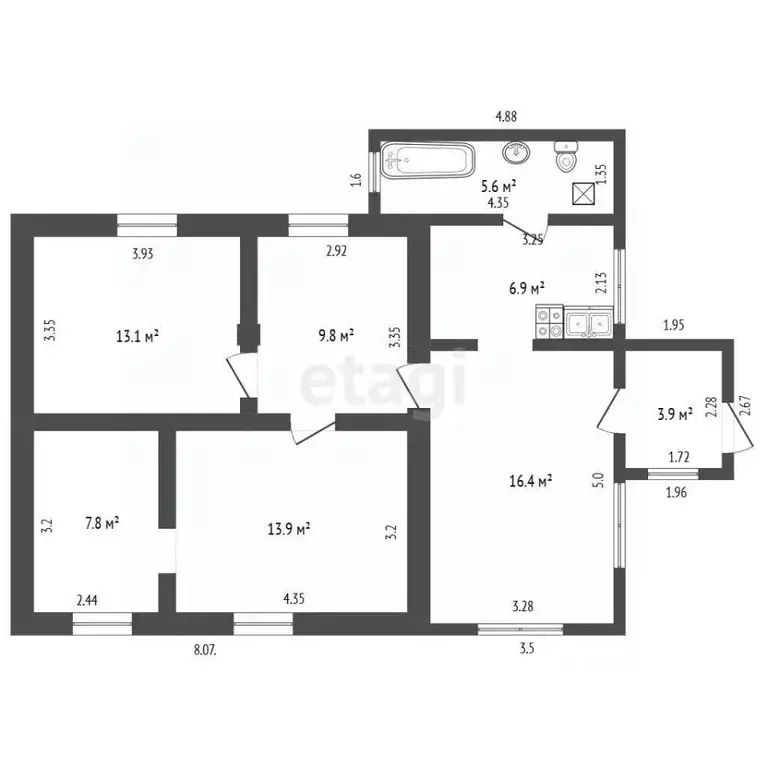 Дом в Крым, Ленинский район, с. Семисотка ул. Сергиенко, 22 (77 м) - Фото 1
