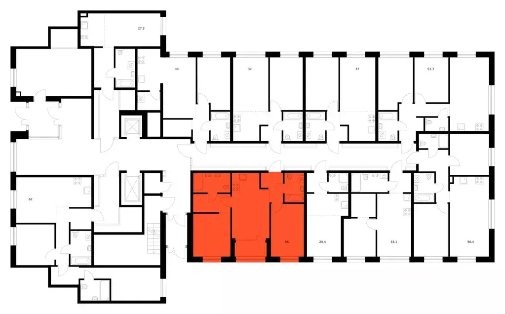 2-к кв. Санкт-Петербург Шкиперский 19 жилой комплекс, к2 (55.0 м) - Фото 2
