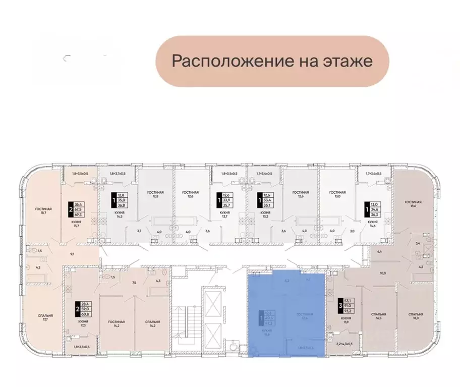 1-к кв. Ростовская область, Ростов-на-Дону Левобережная ул., 6/6с1 ... - Фото 1
