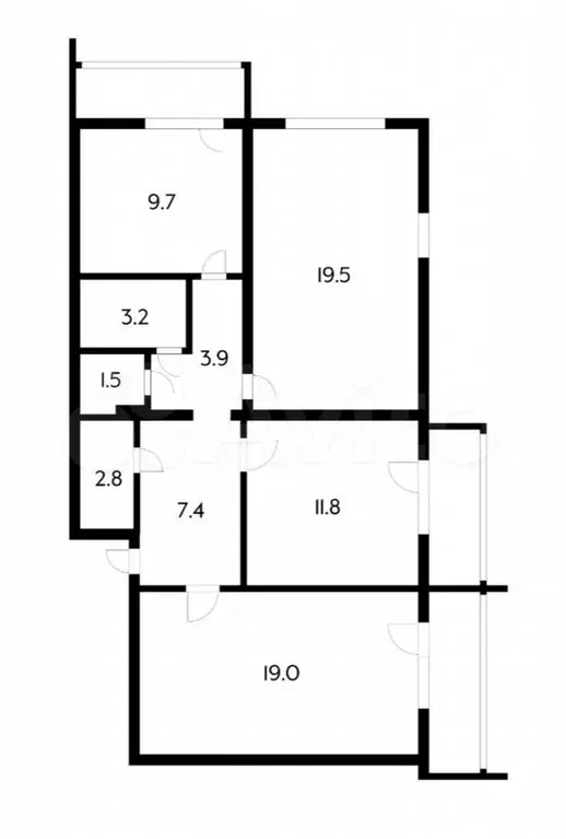 3-к. квартира, 90 м, 1/16 эт. - Фото 0